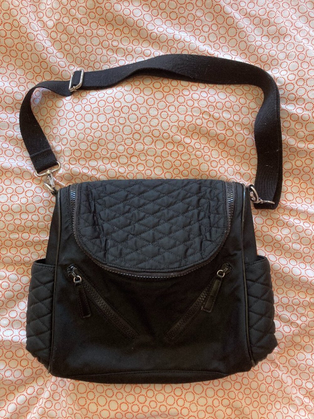 Rebecca Minkoff Jude Quilted Nylon Baby Diaper Bag $295 Black - #2221